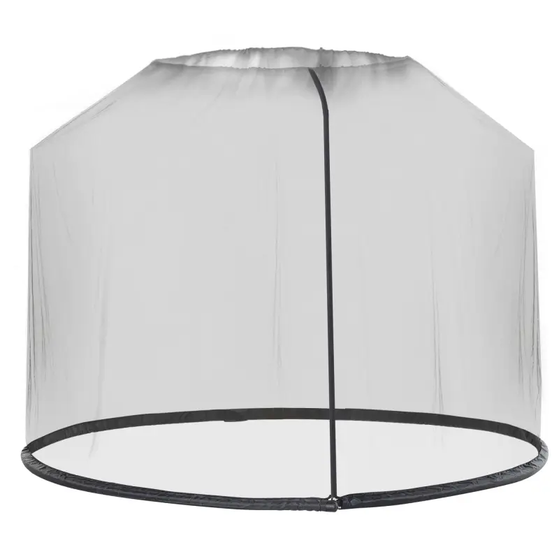 Mosquitera para Sombrillas Ø3 m con Cremallera y Tubo Rellenable de Agua para Terraza Balcón Exterior Negro Mosquitera para Sombrillas Ø3 m con Cremallera y Tubo Rellenable de Agua para Terraza Balcón Exterior Negro