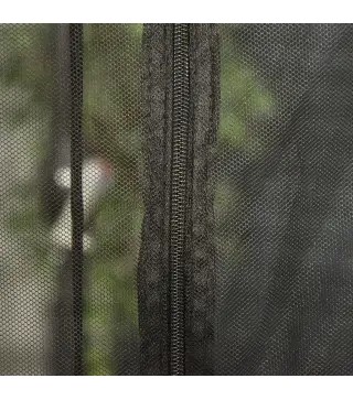 Mosquitera para Sombrillas Ø3 m con Cremallera y Tubo Rellenable de Agua para Terraza Balcón Exterior Negro