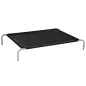 Cama para Perros Gatos Elevada Transpirable Cama para Mascotas con Marco de Acero para Dormir Relajar 130x90x20cm Negro