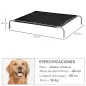 Cama para Perros Gatos Elevada Transpirable Cama para Mascotas con Marco de Acero para Dormir Relajar 130x90x20cm Negro