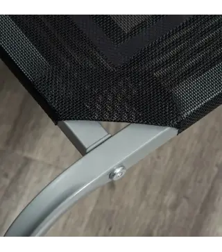 Cama para Perros Gatos Elevada Transpirable Cama para Mascotas con Marco de Acero para Dormir Relajar 130x90x20cm Negro