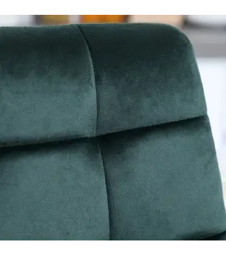 Juego de 2 Taburetes Altos de Cocina Taburetes de Bar Tapizados en Terciopelo con Reposapiés y Respaldo Verde