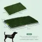Inodoro para Perros con 2 Céspedes Artificiales Rejilla y Bandeja para Entrenamiento de Cachorros 67x41x3,5 cm Verde