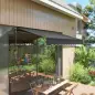 Toldo Eléctrico Retráctil con Manivela Inclinación Ajustable y Protección UV para Jardín Terraza 296x250 cm Gris Oscuro