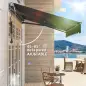 Toldo Eléctrico Retráctil con Manivela Inclinación Ajustable y Protección UV para Jardín Terraza 296x250 cm Gris Oscuro