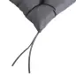 Conjunto de 2 Cojines para Silla 50x98x8 cm con Respaldo 6 Cordones de Fijación para Jardín Terraza Balcón Gris Oscuro