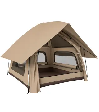 Tienda de Campaña Pop-up para 2-3 Personas Plegable Impermeable 3000 mm con Bolsa de Transporte 235x235x184 cm Caqui