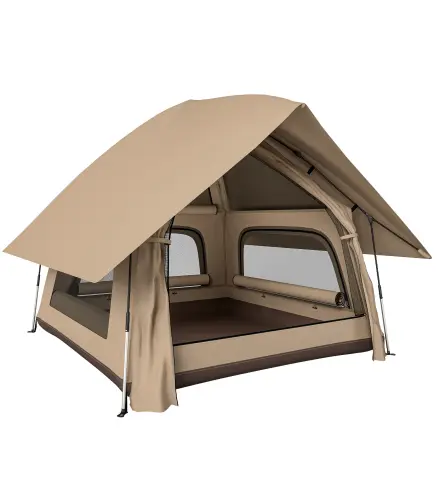 Tienda de Campaña Pop-up para 2-3 Personas Plegable Impermeable 3000 mm con Bolsa de Transporte 235x235x184 cm Caqui