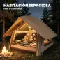 Tienda de Campaña Pop-up para 2-3 Personas Plegable Impermeable 3000 mm con Bolsa de Transporte 235x235x184 cm Caqui