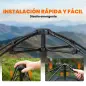 Tienda de Campaña Pop-up para 2-3 Personas Plegable Impermeable 3000 mm con Bolsa de Transporte 235x235x184 cm Caqui