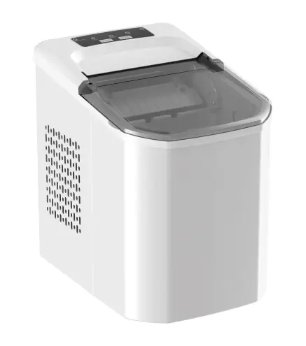 Máquina de Hielo Autolimpiable 12 kg/24H 9 Cubitos Listos en 7 Minutos 2 Tamaños de Hielo 1,5L Depósito Blanco