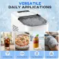 Máquina de Hielo Autolimpiable 12 kg/24H 9 Cubitos Listos en 7 Minutos 2 Tamaños de Hielo 1,5L Depósito Blanco Máquina de Hielo Autolimpiable 12 kg/24H 9 Cubitos Listos en 7 Minutos 2 Tamaños de Hielo 1,5L Depósito Blanco
