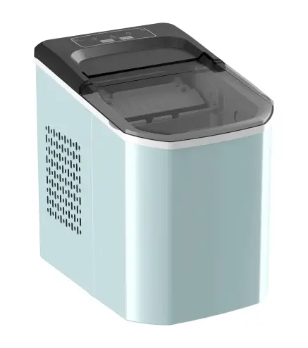 Máquina de Cubitos de Hielo Autolimpiable 12 kg/24H 9 Cubitos Listos en 7 Minutos 2 Tamaños de Hielo 1,5L Depósito Azul