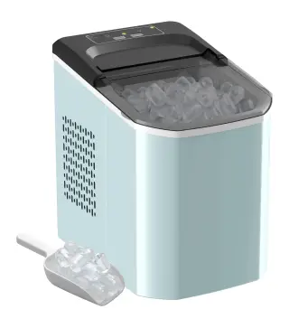 Máquina de Cubitos de Hielo Autolimpiable 12 kg/24H 9 Cubitos Listos en 7 Minutos 2 Tamaños de Hielo 1,5L Depósito Azul