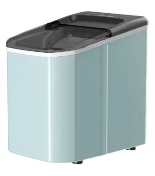 Máquina de Cubitos de Hielo Autolimpiable 12 kg/24H 9 Cubitos Listos en 7 Minutos 2 Tamaños de Hielo 1,5L Depósito Azul