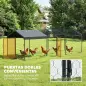 Gallinero para Exterior Grande 3x1x1 m Gallinero Metálico con Cubierta Tela Oxford Anti-UV e Impermeable Negro