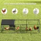 Gallinero para Exterior Grande 3x1x1 m Gallinero Metálico con Cubierta Tela Oxford Anti-UV e Impermeable Negro