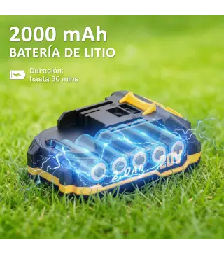 Cortasetos Batería 18V con Batería de 2000mAh Hoja de Doble Acción 51 cm Motor sin Escobillas y Cargador Naranja
