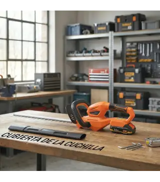 Cortasetos Batería 18V con Batería de 2000mAh Hoja de Doble Acción 51 cm Motor sin Escobillas y Cargador Naranja