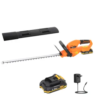 Cortasetos Batería 18V con Batería de 2000mAh Hoja de Doble Acción 51 cm Motor sin Escobillas y Cargador Naranja