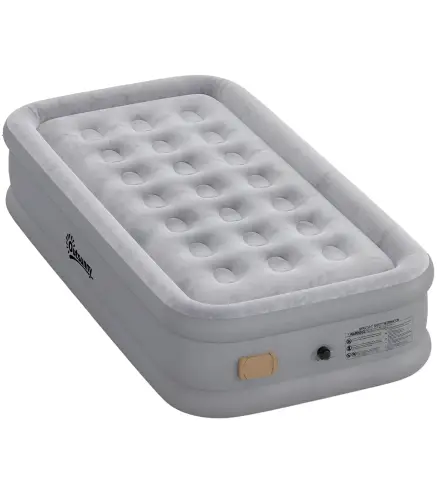 Colchón Hinchable Individual Plegable con Bomba Inflado 3 Min Desinflado 2 Min Bolsa Carga 200 kg 190x97x39 cm Gris