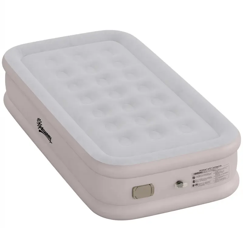 Colchón Hinchable Individual Plegable con Bomba Inflado 3 Min Desinflado 2 Min Bolsa Carga 200 kg 190x97x39 cm Caqui Colchón Hinchable Individual Plegable con Bomba Inflado 3 Min Desinflado 2 Min Bolsa Carga 200 kg 190x97x39 cm Caqui