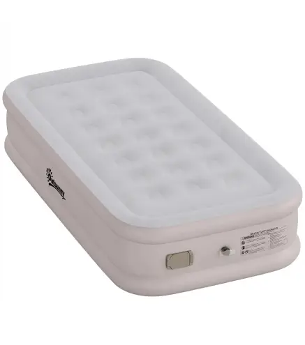 Colchón Hinchable Individual Plegable con Bomba Inflado 3 Min Desinflado 2 Min Bolsa Carga 200 kg 190x97x39 cm Caqui