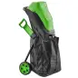 Trituradora de Ramas Eléctrica 2500W con 2 Cuchillas Reversibles hasta Ø44 mm de Ramas Bolsa 45L Ruedas Verde
