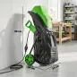 Trituradora de Ramas Eléctrica 2500W con 2 Cuchillas Reversibles hasta Ø44 mm de Ramas Bolsa 45L Ruedas Verde