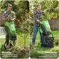 Trituradora de Ramas Eléctrica 2500W con 2 Cuchillas Reversibles hasta Ø44 mm de Ramas Bolsa 45L Ruedas Verde