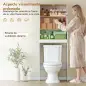 Estantería para Baño sobre Inodoro de 3 Niveles con Estante Abierto 2 Puertas y Estante Ajustable 64x20x170,5 cm Blanco