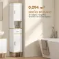 Columna de Baño Estrecha con Estantes Ajustables Cajón Compartimento Abierto 31,5x29,7x171,5 cm Blanco
