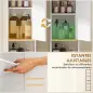 Columna de Baño Estrecha con Estantes Ajustables Cajón Compartimento Abierto 31,5x29,7x171,5 cm Blanco