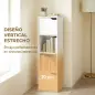 Estantería para Libros con 2 Puertas Librería Estrecha de 4 Niveles con 2 Estantes Abiertos 30x29x119 cm Blanco