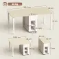 Mesa de Cocina Plegable para 6 Personas con Alas Abatibles Cajón Estantes Abiertos 168,2x85x73 cm Blanco