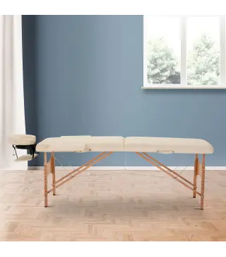 Camilla Plegable con Altura Ajustable 67-92 cm para Uso Profesional de Belleza Acupuntura y Fisioterapia 210x81 cm Crema