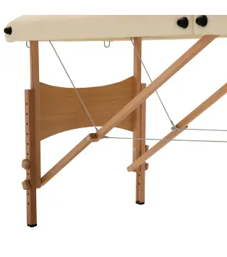 Camilla Plegable con Altura Ajustable 67-92 cm para Uso Profesional de Belleza Acupuntura y Fisioterapia 210x81 cm Crema