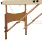 Camilla Plegable con Altura Ajustable 67-92 cm para Uso Profesional de Belleza Acupuntura y Fisioterapia 210x81 cm Crema