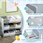 Organizador de Juguetes con 9 Cajas de Tela no Tejida Extraíbles para Dormitorio Guardería 63x30x60 cm Gris