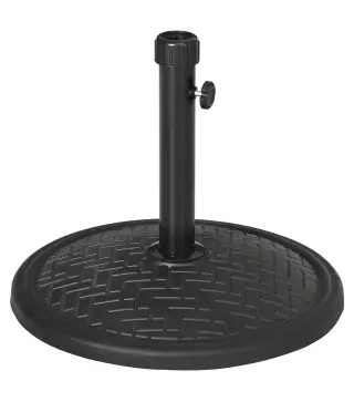Base para Sombrilla de 14 kg Pie de Parasol para Mástil de Ø32-38 mm para Jardín Terraza Patio Ø46x34 cm Negro