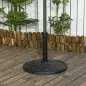 Base para Sombrilla de 14 kg Pie de Parasol para Mástil de Ø32-38 mm para Jardín Terraza Patio Ø46x34 cm Negro