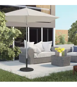 Base para Sombrilla de 14 kg Pie de Parasol para Mástil de Ø32-38 mm para Jardín Terraza Patio Ø46x34 cm Negro