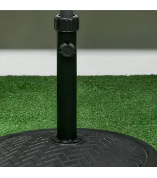 Base para Sombrilla de 14 kg Pie de Parasol para Mástil de Ø32-38 mm para Jardín Terraza Patio Ø46x34 cm Negro