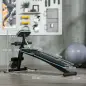 Banco de Musculación Plegable con Respaldo Regulable Extensión de Pierna Cojín de Predicador Banda 160x54x106 cm Negro