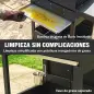 Barbacoa de Gas con 3 Quemadores 7,5 kW Termómetro Parrilla Plancha Mesas Laterales Armario Ruedas 125x57x110 cm Negro Barbacoa de Gas con 3 Quemadores 7,5 kW Termómetro Parrilla Plancha Mesas Laterales Armario Ruedas 125x57x110 cm Negro
