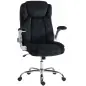 Silla de escritorio Ergonómica con Respaldo Alto Reposabrazos Abatibles Asiento con Muelles Altura Ajustable Negro