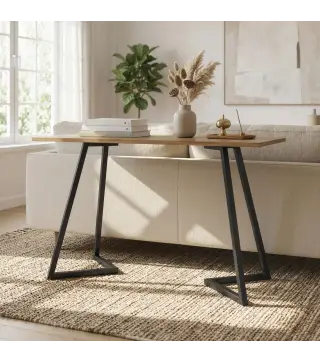 Juego de 4 Patas de Mesa Cuadradas Industriales para Muebles con Pies Ajustables 43x3x72 cm Negro