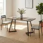 Juego de 4 Patas de Mesa Cuadradas Industriales para Muebles con Pies Ajustables 43x3x72 cm Negro