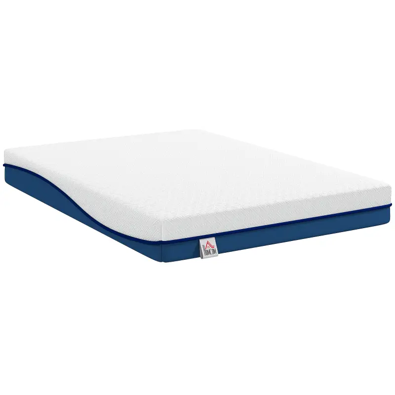 Colchón 190x135 cm Grosor 20 cm Colchón Viscoelástico con Té Verde Firmeza Media Cama Refrescante con Espuma de Gel