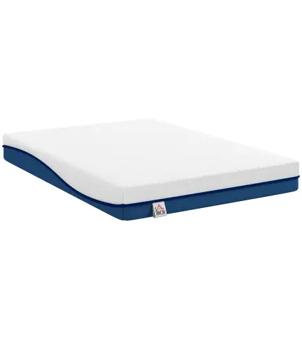 Colchón 190x135 cm Grosor 20 cm Colchón Viscoelástico con Té Verde Firmeza Media Cama Refrescante con Espuma de Gel